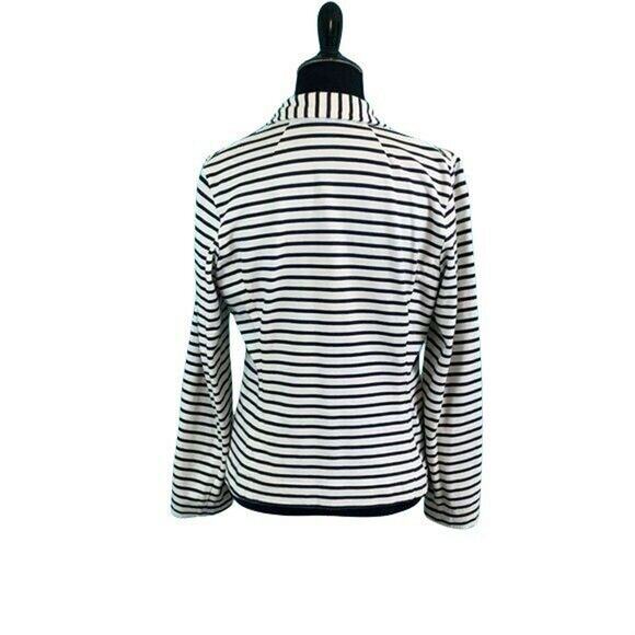 J. Crew blue white cotton striped long sleeves 2 button Blazer size small - Picture 8 of 9